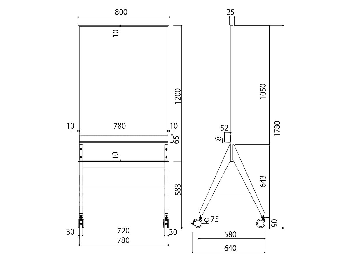 Work Plus FLEX-WIZ WHITE BOARD S / ワークプラス フレックスウィズ