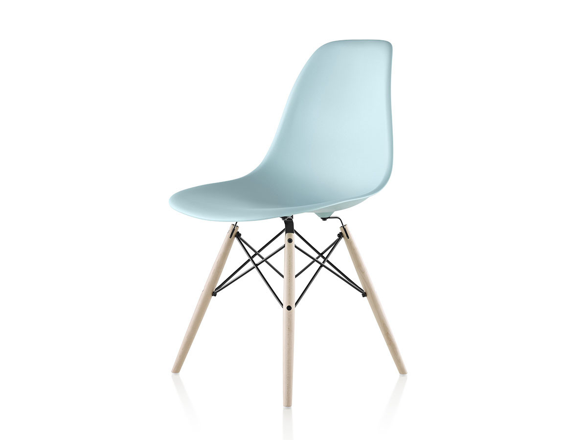 Herman Miller Eames Molded Plastic Side Shell Chair / ハーマンミラー イームズ プラスチックサイドシェルチェア
ダウェルベース ホワイトアッシュ脚 DSW. BK A2 / DSW. 91 A2 / DSW. 47 A2 （チェア・椅子 > ダイニングチェア） 1