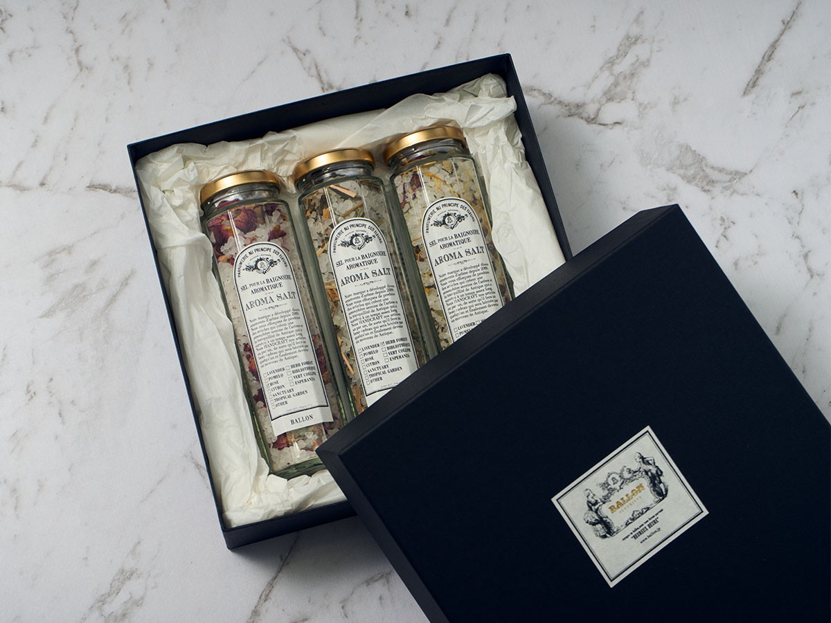 BALLON AROMA BATH SALT 
GIFT SET OF 3 / バロン アロマバスソルト
ギフトセット（3本入り） （インテリア雑貨 > ボディケア） 3