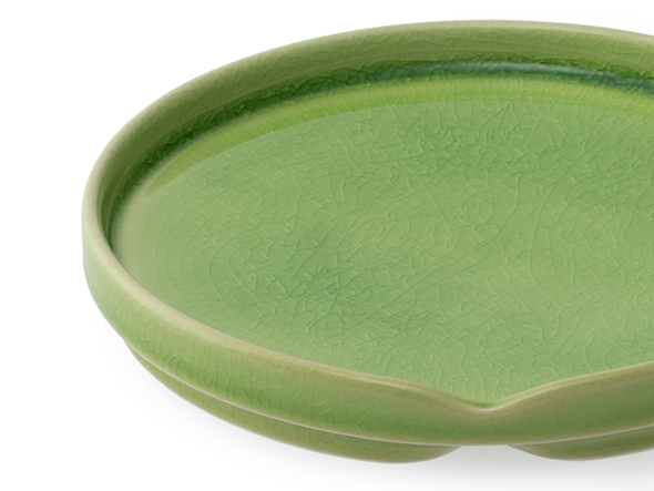 HASU GREEN CRACKLE Stacking bowl M with lid / ハス 緑貫入 蓋付重ね中鉢 （食器・テーブルウェア > お椀・ボウル） 3