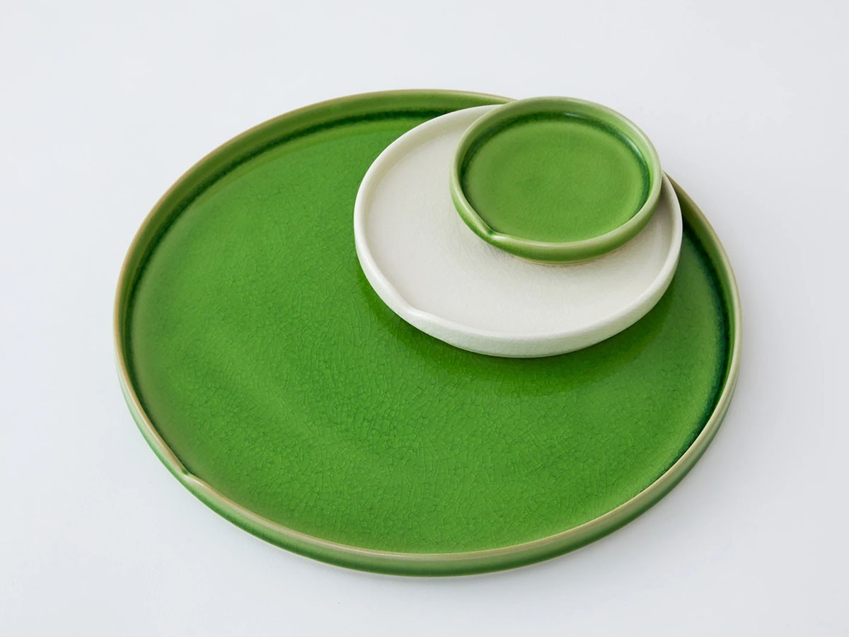 HASU GREEN CRACKLE Stacking bowl M with lid / ハス 緑貫入 蓋付重ね中鉢 （食器・テーブルウェア > お椀・ボウル） 8