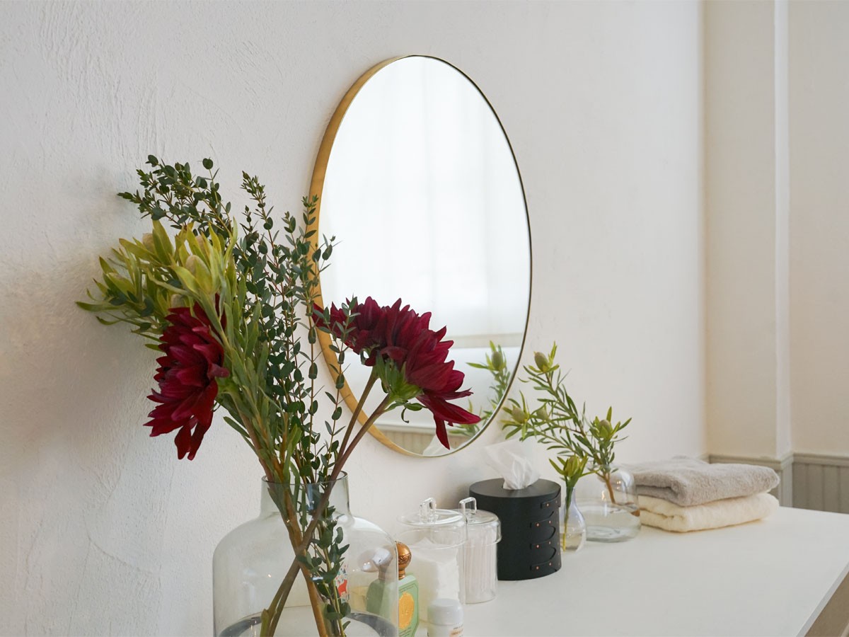 Brass Round Mirror / ブラス ラウンドミラー 600 （ミラー・ドレッサー > 壁掛けミラー・壁掛け鏡） 3