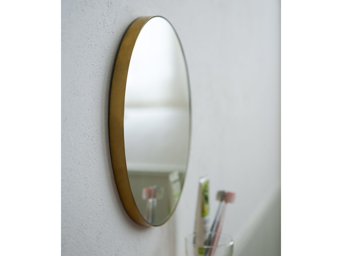 Brass Round Mirror / ブラス ラウンドミラー 600 （ミラー・ドレッサー > 壁掛けミラー・壁掛け鏡） 5