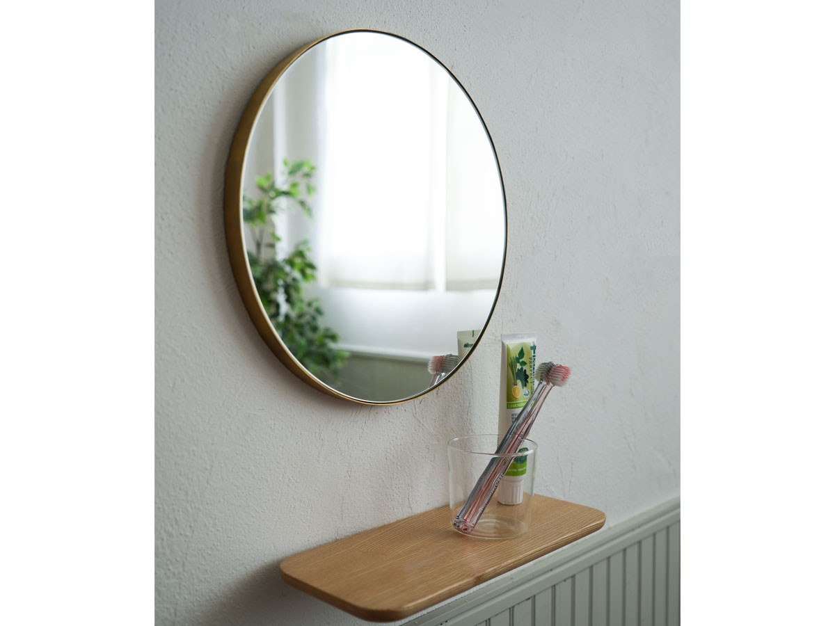 Brass Round Mirror / ブラス ラウンドミラー 600 （ミラー・ドレッサー > 壁掛けミラー・壁掛け鏡） 4