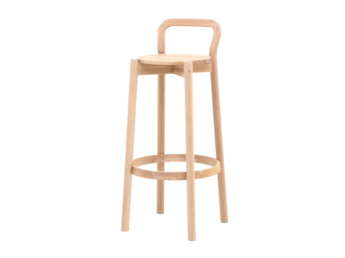 KARIMOKU NEW STANDARD CASTOR BARSTOOL, with BACKREST / カリモクニュースタンダード キャストール  バースツール ハイ, ウィズバックレスト