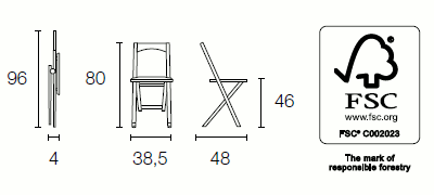 Calligaris OLIVIA / カリガリス オリヴィア フォールディングチェア（ナチュラルビーチ） CS / 208 P01 -  インテリア・家具通販【FLYMEe】