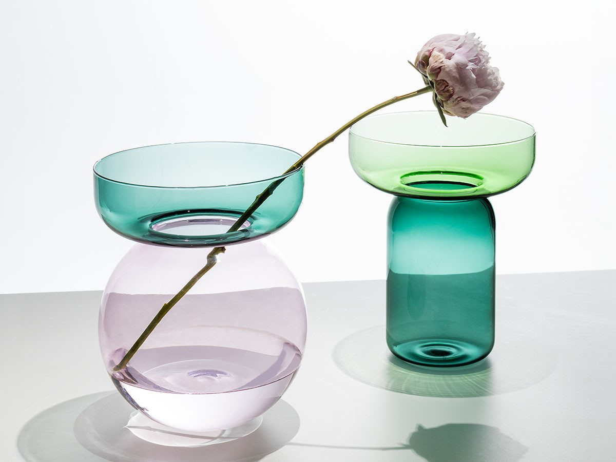 ICHENDORF MILANO Aura Spherical Vase / イッケンドルフ・ミラノ アウラ スフェリカルベース 25cm（ペトロール / ピンク） （花器・プランター・グリーン > 花瓶・フラワーベース） 2