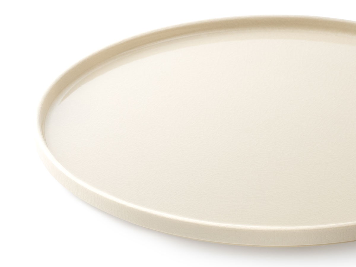HASU WHITE CRACKLE Plate LL / ハス 白貫入 大皿 大 （食器・テーブルウェア > 皿・プレート） 2