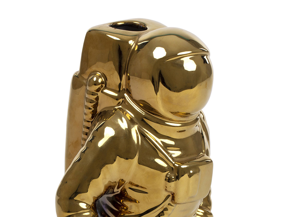 DIESEL LIVING with SELETTI COSMIC DINER STARMAN VASE GOLD 