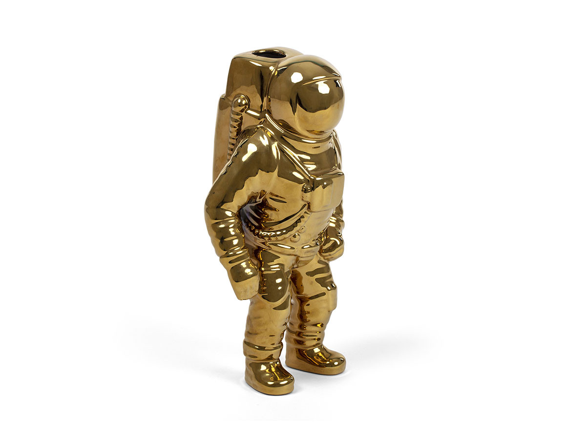 DIESEL LIVING with SELETTI COSMIC DINER STARMAN VASE GOLD