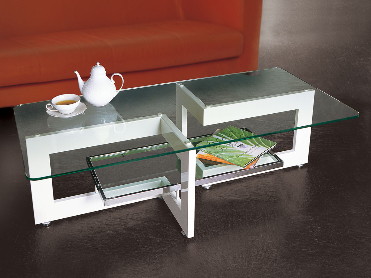FLYMEe Noir GLASS LIVING TABLE / フライミーノワール ガラスリビングテーブル m77160