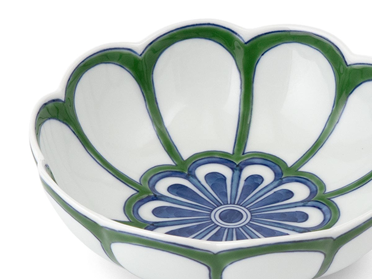 源右衛門窯 緑彩菊見込 鉢 菊型 / げんえもんがま 緑彩菊見込 鉢 菊型 （食器・テーブルウェア > お椀・ボウル） 6