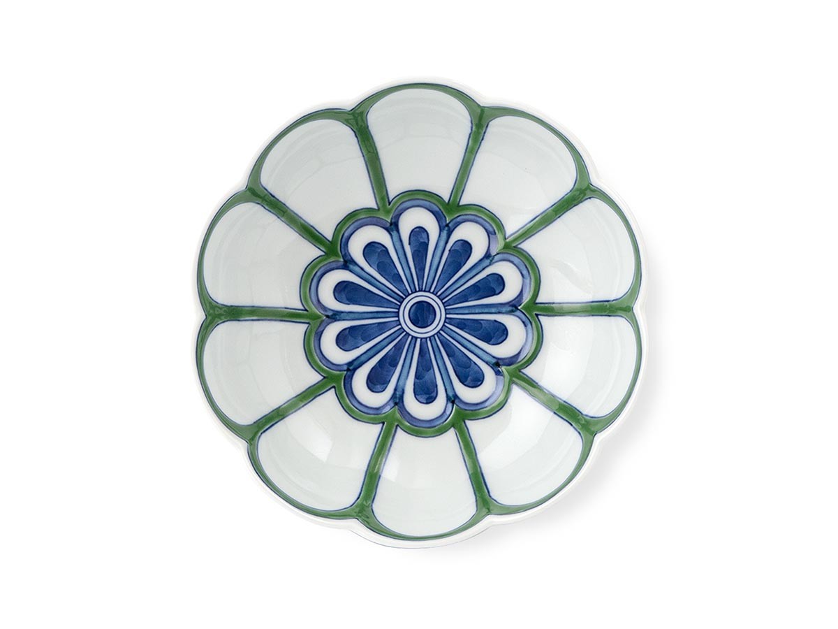 源右衛門窯 緑彩菊見込 鉢 菊型 / げんえもんがま 緑彩菊見込 鉢 菊型 （食器・テーブルウェア > お椀・ボウル） 3