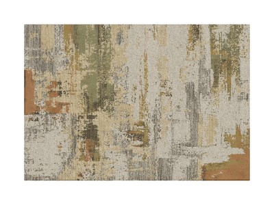 オリラグ  ラウンドカラー／ナチュラル／GAKE 日本製❣️ オリラグ ラウンドカラー／ナチュラル／GAKE 日本製❣️