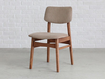 パッド入りライトグレー椅子*3 ダイニングチェア 4脚セット モダン おしゃれ ファブリック