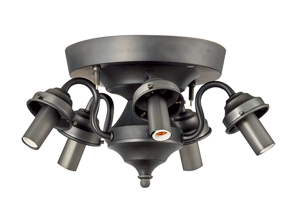 CUSTOM SERIES
5 Ceiling Lamp × Emission Steel / カスタムシリーズ
5灯シーリングランプ × スチール（エミッション） （ライト・照明 > シーリングライト） 4