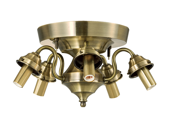 CUSTOM SERIES
5 Ceiling Lamp × Emission Steel / カスタムシリーズ
5灯シーリングランプ × スチール（エミッション） （ライト・照明 > シーリングライト） 3