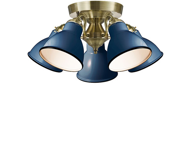 CUSTOM SERIES
5 Ceiling Lamp × Emission Steel / カスタムシリーズ
5灯シーリングランプ × スチール（エミッション） （ライト・照明 > シーリングライト） 1