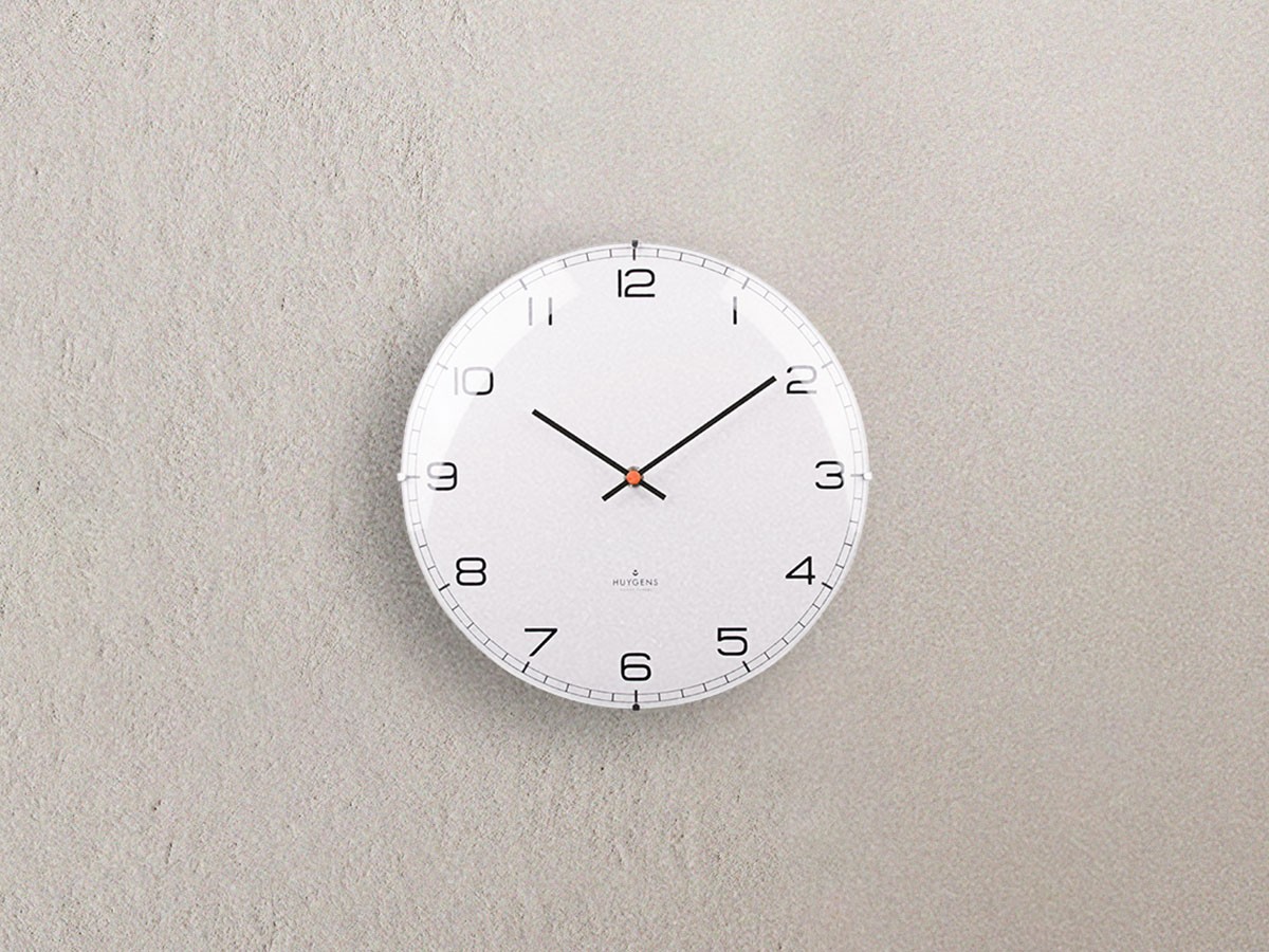 HUYGENS Wall clock dome25 white arabic / ホイヘンス ウォール