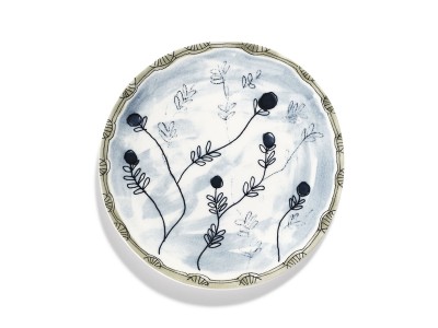 SERAX MIDNIGHT FLOWERS by MARNI Bread Plate Mirtillo Tea