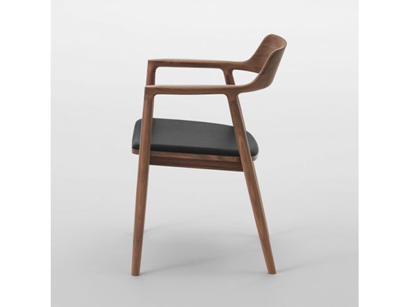 HIROSHIMA Arm Chair / ヒロシマ アームチェア 張座（ウォルナット） （チェア・椅子 > ダイニングチェア） 2