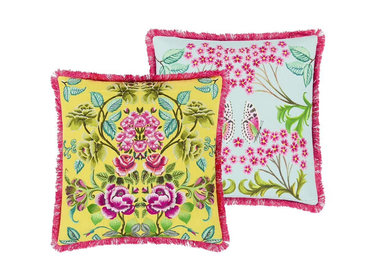 DESIGNERS GUILD Eleonora Embroidered Cushion / デザイナーズギルド エレオノラ エンブロイダード クッション 55 × 55cm （クッション > クッション・クッションカバー） 2