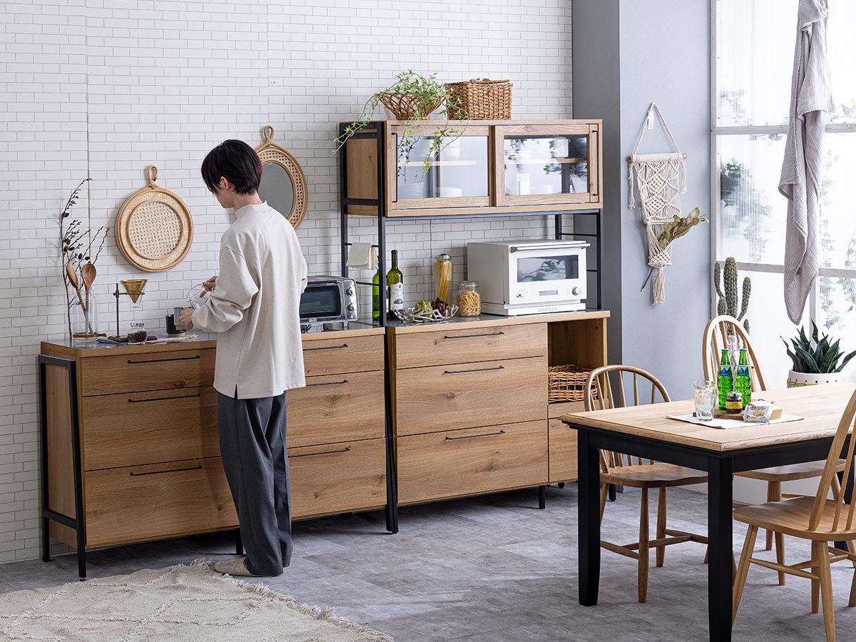 RITTER OPEN DININGBOARD / リッター オープンダイニングボード 幅124cm （キッチン収納・食器棚 > キッチンボード・カップボード・レンジ台） 7