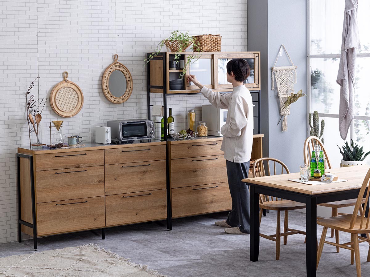 RITTER OPEN DININGBOARD / リッター オープンダイニングボード 幅124cm （キッチン収納・食器棚 > キッチンボード・カップボード・レンジ台） 8