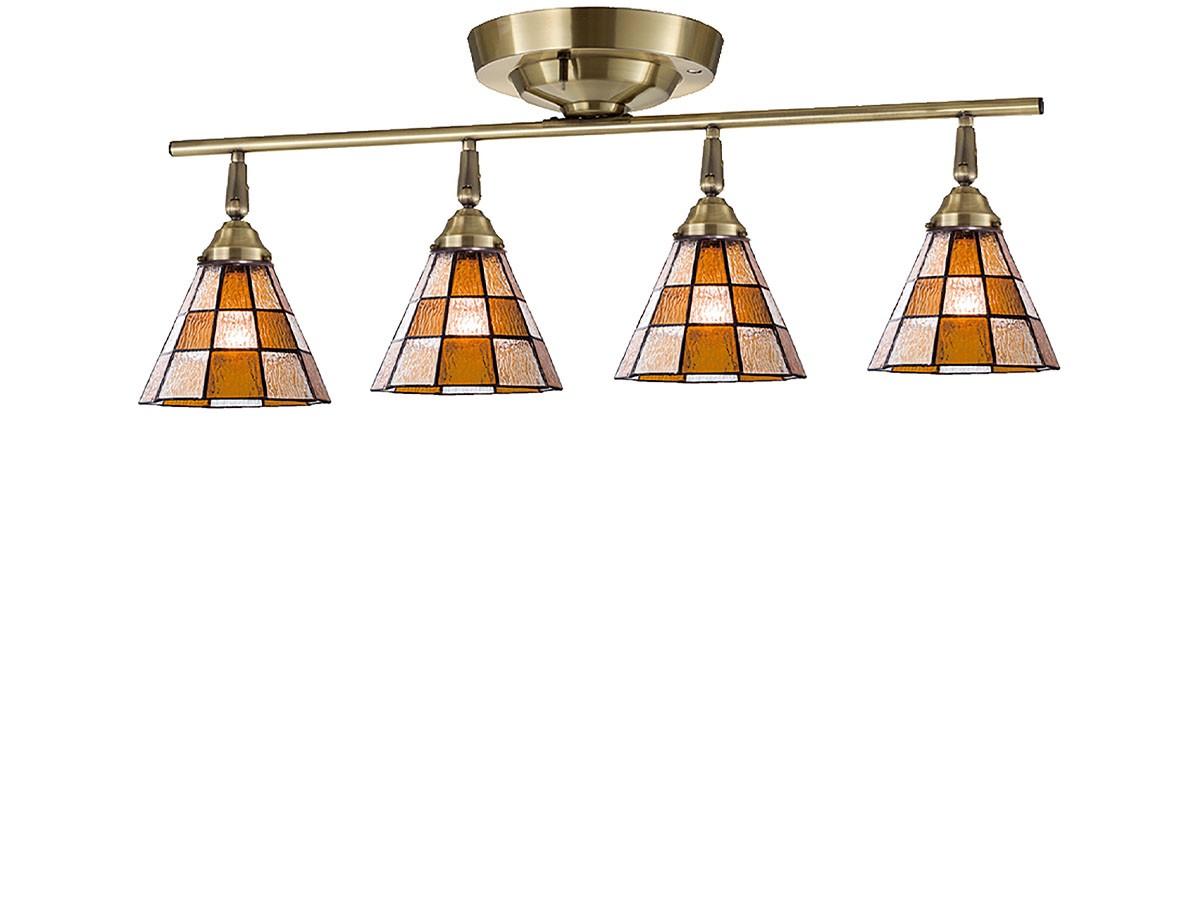 CUSTOM SERIES
4 Ceiling Lamp × Stained Glass Checker / カスタムシリーズ
4灯シーリングランプ × ステンドグラス(チェッカー) (ライト・照明 > シーリングライト) 1