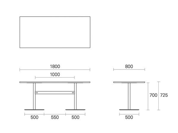 T&O Table 180/200/240 / ティーアンドオー テーブル 180/200/240 （テーブル > ミーティング・会議用テーブル） 10