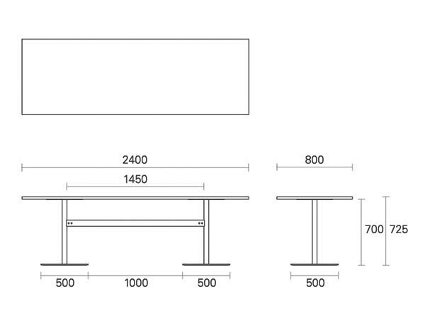 T&O Table 180/200/240 / ティーアンドオー テーブル 180/200/240 （テーブル > ミーティング・会議用テーブル） 12