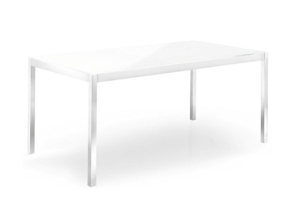 HAPPY / ハッピー ガラストップ 伸長式テーブル
（ポリッシュドアルミ × フロストエクストラホワイト）
CS / 4066-VR P74 GXW （テーブル > ダイニングテーブル） 1