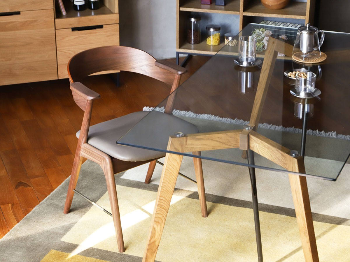 a.depeche danis short arm chair PU wood × brass / アデペシュ ダニス ショートアームチェア PU ウッド × ブラス （チェア・椅子 > ダイニングチェア） 6