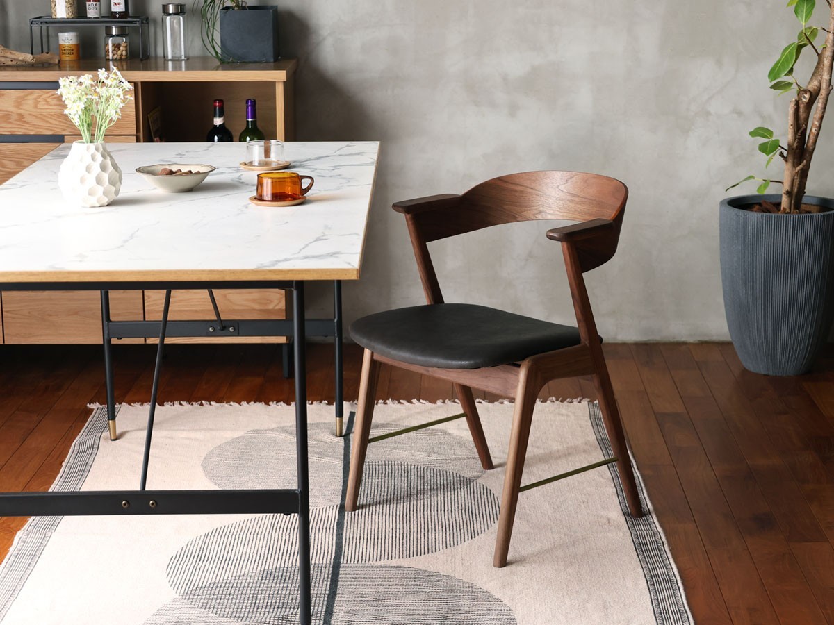 a.depeche danis short arm chair PU wood × brass / アデペシュ ダニス ショートアームチェア PU ウッド × ブラス （チェア・椅子 > ダイニングチェア） 8