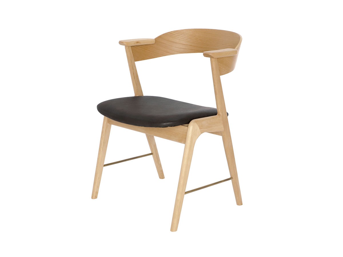 a.depeche danis short arm chair PU wood × brass / アデペシュ ダニス ショートアームチェア PU ウッド × ブラス （チェア・椅子 > ダイニングチェア） 5