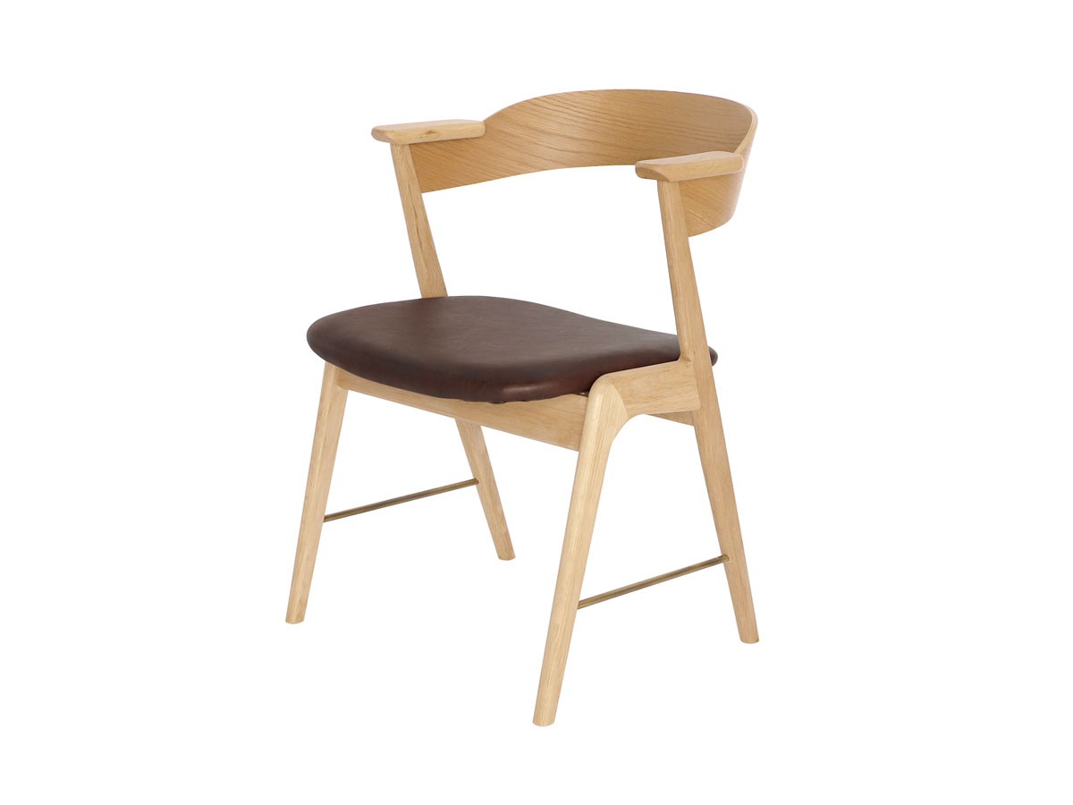 a.depeche danis short arm chair PU wood × brass / アデペシュ ダニス ショートアームチェア PU ウッド × ブラス （チェア・椅子 > ダイニングチェア） 4