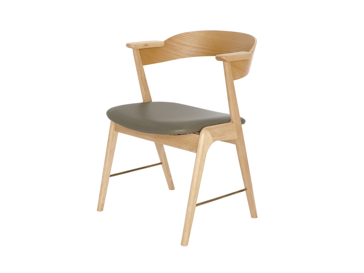 a.depeche danis short arm chair PU wood × brass / アデペシュ ダニス ショートアームチェア PU ウッド × ブラス （チェア・椅子 > ダイニングチェア） 3