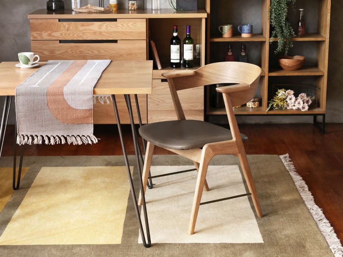 a.depeche danis short arm chair PU wood × brass / アデペシュ ダニス ショートアームチェア PU ウッド × ブラス （チェア・椅子 > ダイニングチェア） 9