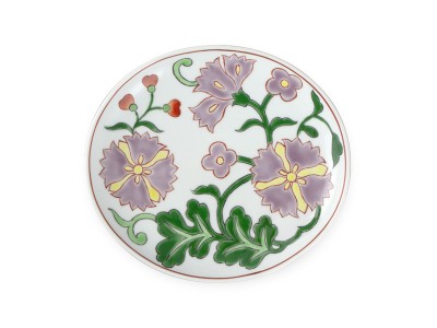 源右衛門窯 緑彩葡萄絵 花瓶 / げんえもんがま 緑彩葡萄絵 花瓶