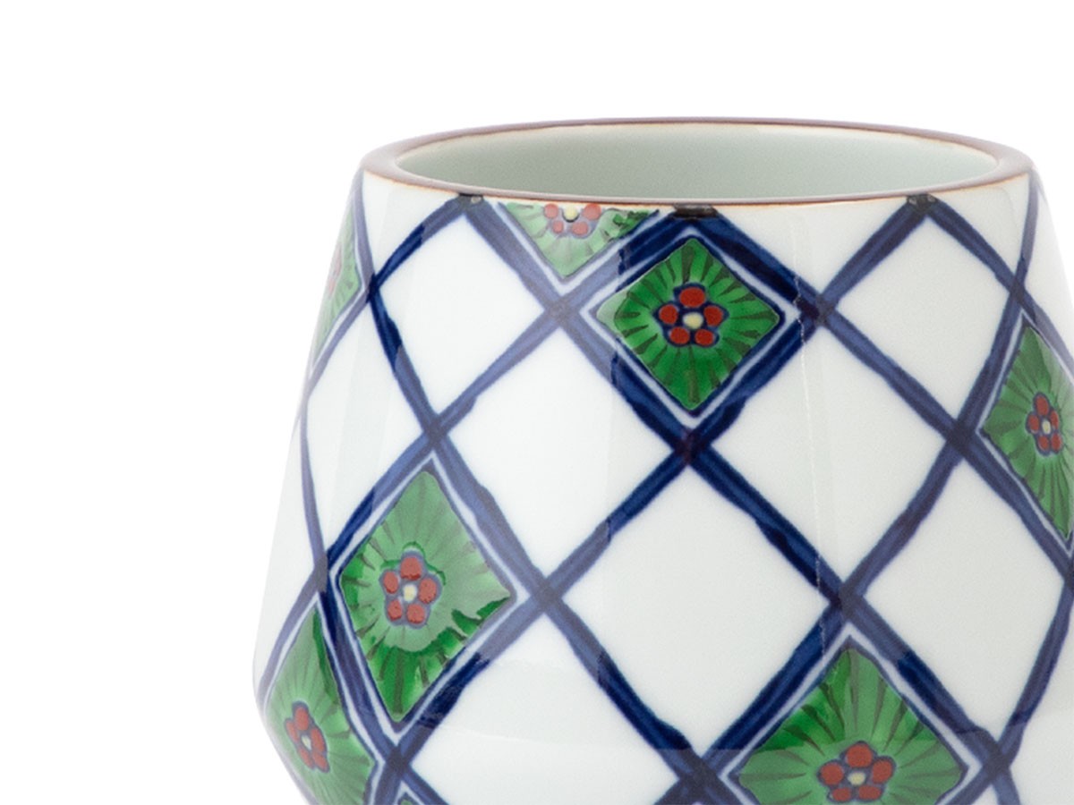 源右衛門窯 染錦花格子 植木鉢 / げんえもんがま 染錦花格子 植木鉢 （花器・プランター・グリーン > 鉢・プランターボックス） 5