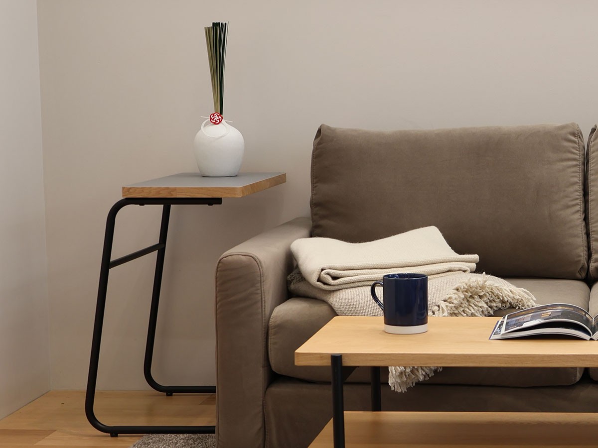ENEN Side Table Steel Frame / エネン サイドテーブル 鉄フレーム（メラミングレー） （テーブル > サイドテーブル） 2