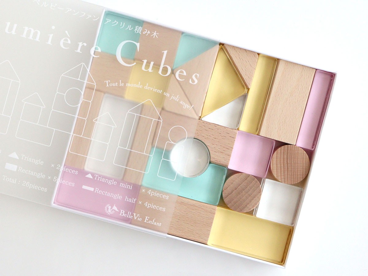 Lumiere Cubes Feerie / ルミエール キューブ フェリ
アクリル＆木の積み木 26ピース （キッズ家具・ベビー用品 > おもちゃ・玩具） 11
