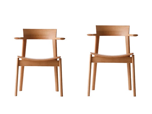 日進木工 Sof Semi Armchair / にっしんもっこう ソフ セミアームチェア 板座 （チェア・椅子 > ダイニングチェア） 11