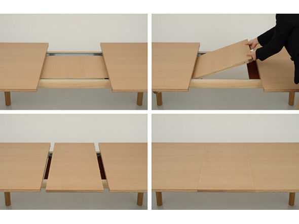 HIROSHIMA Extension Dining Table / ヒロシマ 伸長式ダイニングテーブル（オーク） （テーブル > ダイニングテーブル） 4