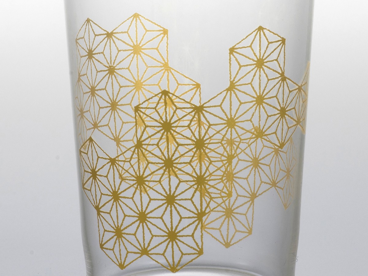 箔一 箔小紋 タンブラーグラス / はくいち 箔小紋 タンブラーグラス 麻の葉 （食器・テーブルウェア > タンブラー・グラス） 3