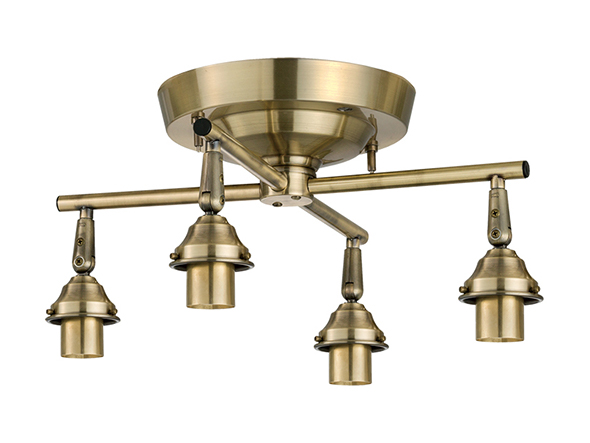CUSTOM SERIES
4 Cross Ceiling Lamp × Stained Glass Helm / カスタムシリーズ
4灯クロスシーリングランプ × ステンドグラス（ヘルム） （ライト・照明 > シーリングライト） 5