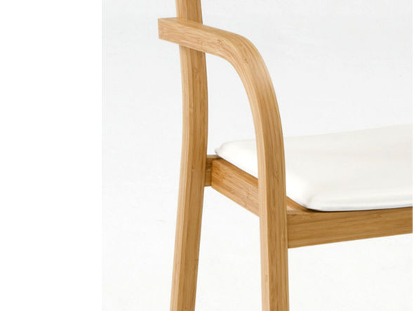 Hagi Bamboo Arm Chair / ハギバンブー アームチェア（革座 / ホワイト） （チェア・椅子 > ダイニングチェア） 3