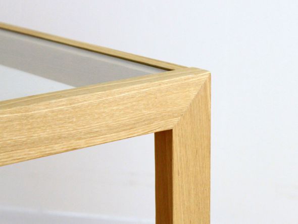 TAKANO MOKKOU CUBE 110 GLASS TABLE / 高野木工 キューブ 110 ガラステーブル（タモ） （テーブル > ローテーブル・リビングテーブル・座卓） 7