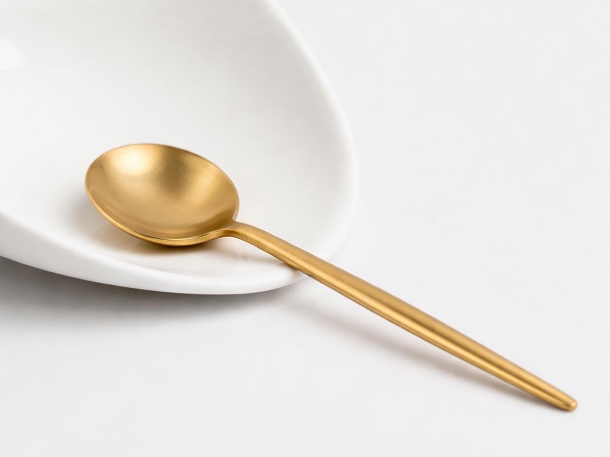 Cutipol MOON Cutlery Set / クチポール ムーン ディナー4本セット（マットゴールド） （食器・テーブルウェア > カトラリー） 2