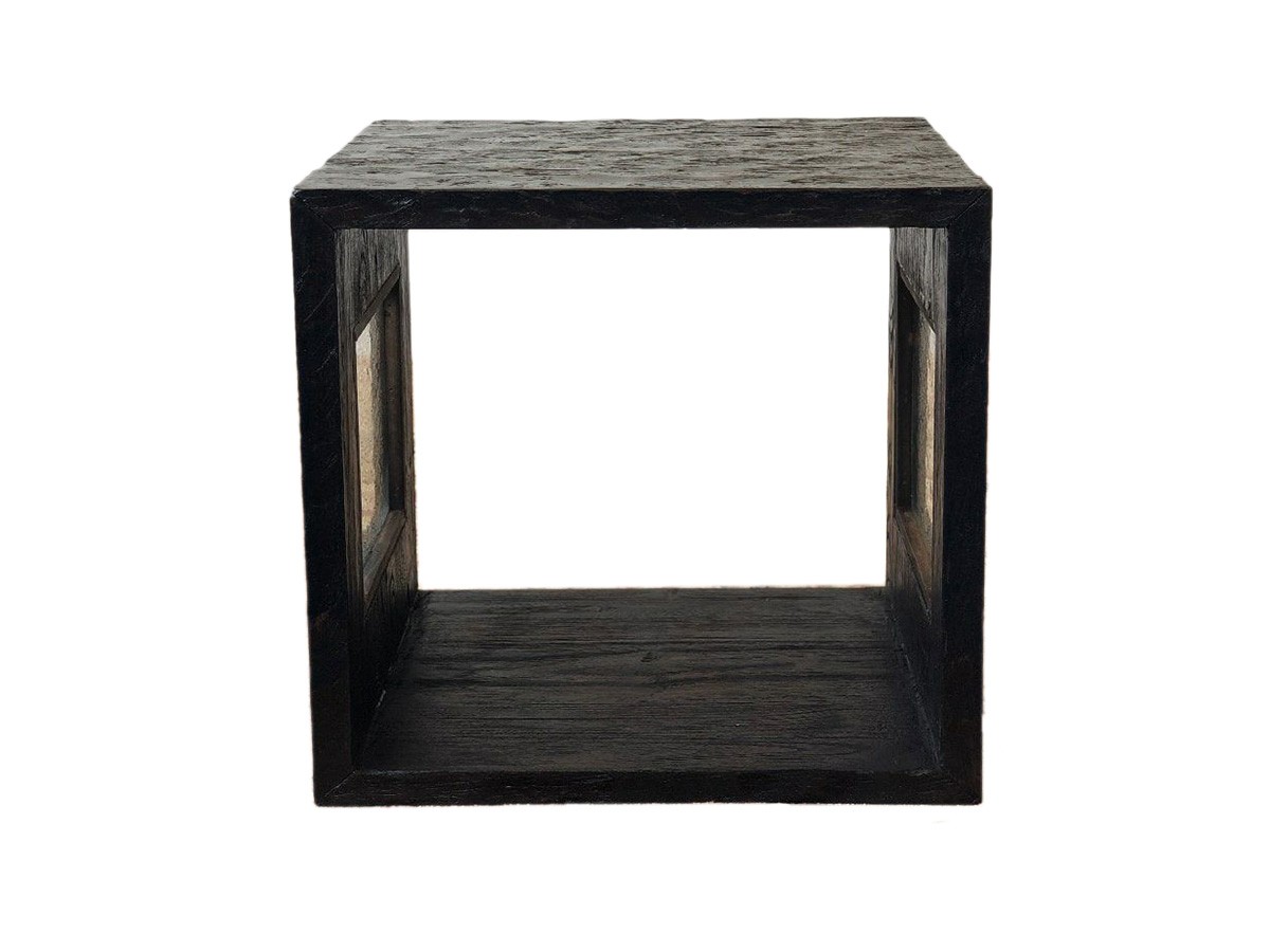 UKKO Old Teak Wood Cube Box 33